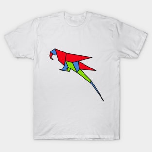 Corloful Parrot- origami style T-Shirt
